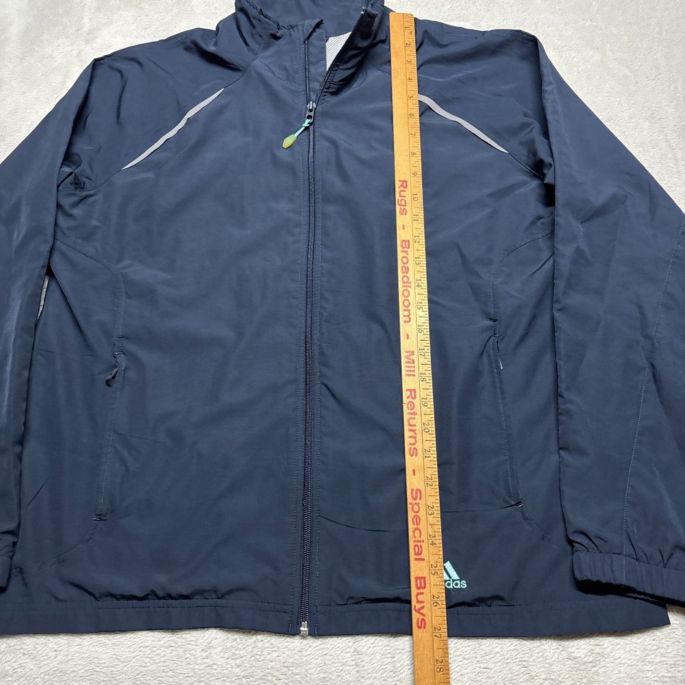 Adidas Lightweight Full Zip Up Running Jacket Women's XL Y2K Mesh Lined Vented - Picture 8 of 9